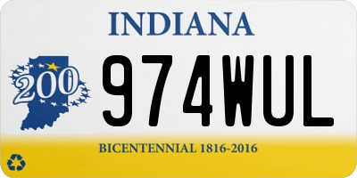 IN license plate 974WUL