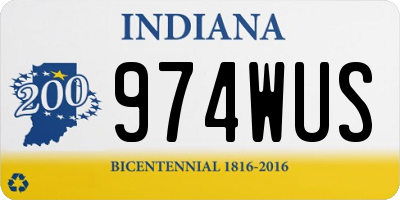 IN license plate 974WUS