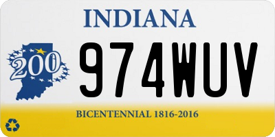 IN license plate 974WUV