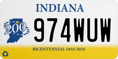 IN license plate 974WUW
