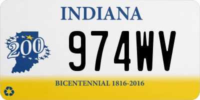 IN license plate 974WV