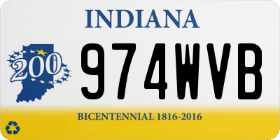 IN license plate 974WVB