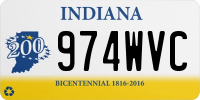 IN license plate 974WVC