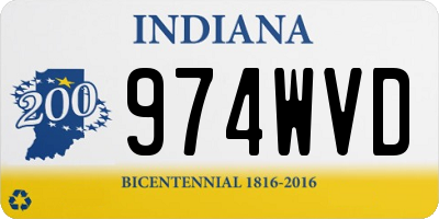 IN license plate 974WVD