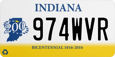 IN license plate 974WVR
