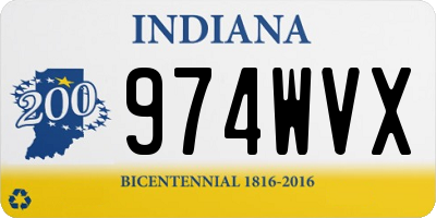 IN license plate 974WVX