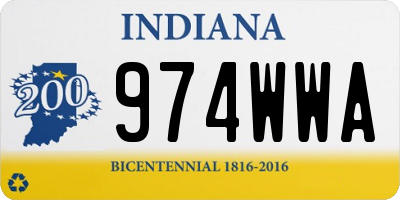 IN license plate 974WWA