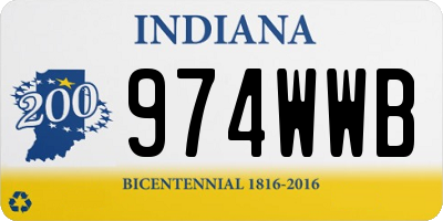 IN license plate 974WWB