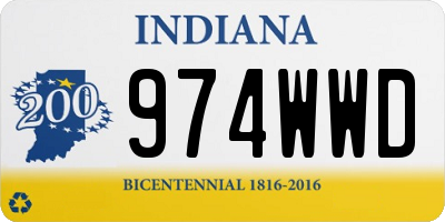 IN license plate 974WWD