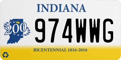 IN license plate 974WWG