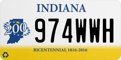 IN license plate 974WWH