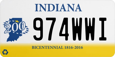 IN license plate 974WWI