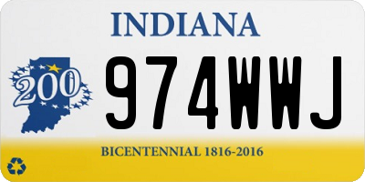 IN license plate 974WWJ