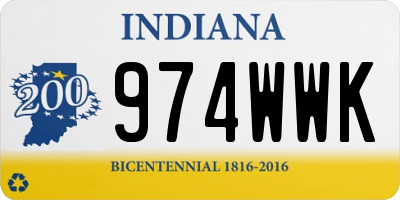 IN license plate 974WWK