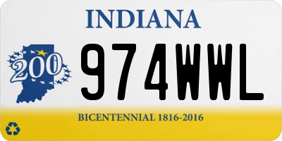 IN license plate 974WWL