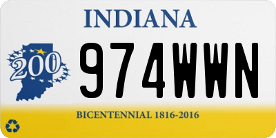 IN license plate 974WWN