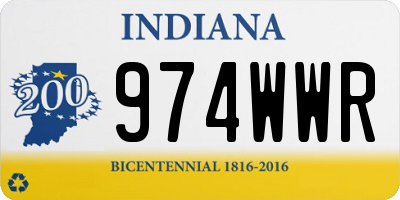 IN license plate 974WWR