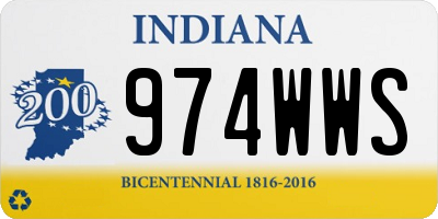 IN license plate 974WWS