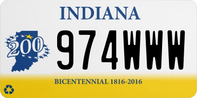 IN license plate 974WWW