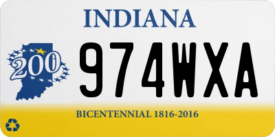IN license plate 974WXA