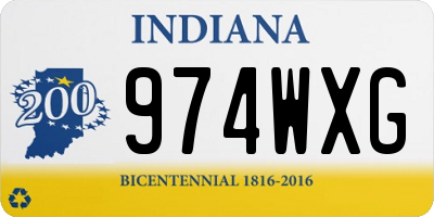 IN license plate 974WXG
