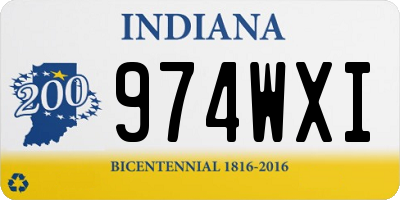 IN license plate 974WXI