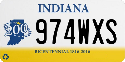 IN license plate 974WXS