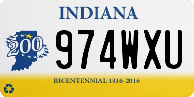 IN license plate 974WXU
