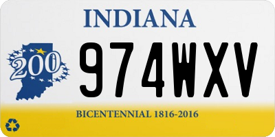 IN license plate 974WXV