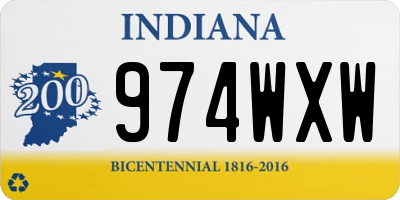 IN license plate 974WXW