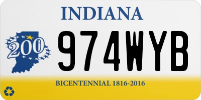 IN license plate 974WYB