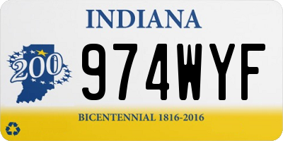 IN license plate 974WYF