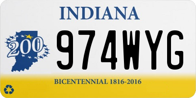 IN license plate 974WYG