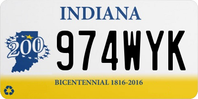 IN license plate 974WYK