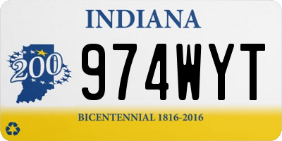 IN license plate 974WYT