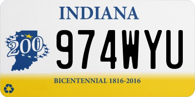 IN license plate 974WYU