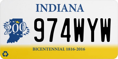 IN license plate 974WYW