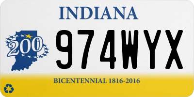 IN license plate 974WYX