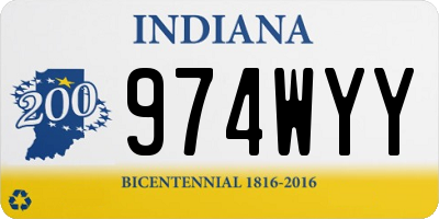 IN license plate 974WYY