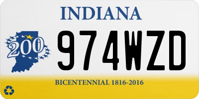 IN license plate 974WZD
