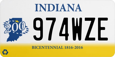 IN license plate 974WZE