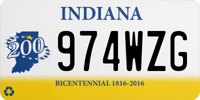 IN license plate 974WZG
