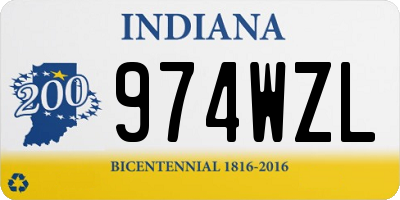 IN license plate 974WZL
