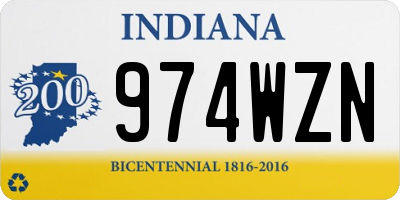 IN license plate 974WZN