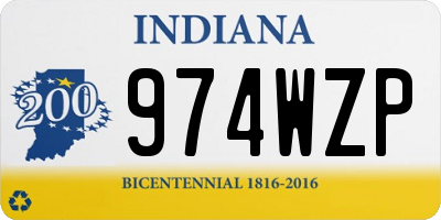 IN license plate 974WZP