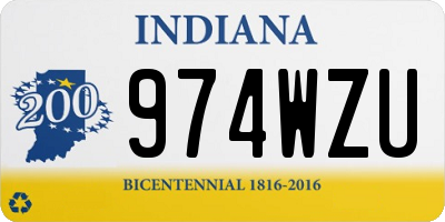 IN license plate 974WZU