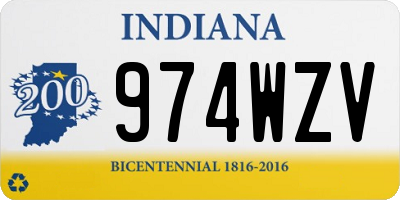 IN license plate 974WZV
