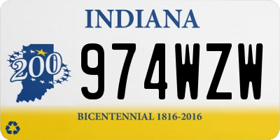IN license plate 974WZW