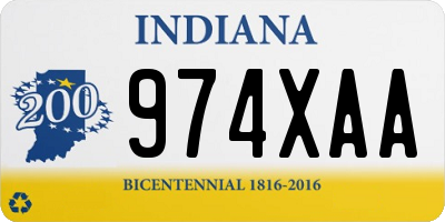 IN license plate 974XAA