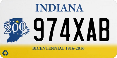 IN license plate 974XAB